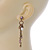 Antique Gold Bead Chain Earrings - 70mm L - view 6