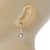 10mm Bridal/ Prom Off Round Cream Freshwater Pearl Drop Earrings 925 Sterling Silver - 30mm L - view 4