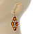 Animal Print Resin Chandelier Earrings In Gold Tone - 65mm L - view 6
