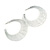 White Multi Layered Hoop Earrings - 60mm Diameter