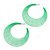 Neon Green Multi Layered Hoop Earrings - 60mm Diameter - view 4