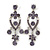 Lavender Amethyst Austrian Crystal Chandelier Earrings In Rhodium Plating - 60mm L