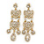 Divine Extravagance Clear Austrian Crystal Chandelier Earrings In Gold Tone - 80mm L