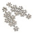 75mm Statement Clear Crystal Floral Chandelier Earrings In Rhodium Plating - view 6