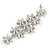 75mm Statement Clear Crystal Floral Chandelier Earrings In Rhodium Plating - view 5