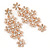 75mm Statement Clear Crystal Floral Chandelier Earrings In Rose Gold Tone - view 6