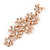75mm Statement Clear Crystal Floral Chandelier Earrings In Rose Gold Tone - view 3