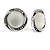 Vintage Inspired Button Shape Clip On Earrings In Aged Silver Tone Metal - 22mm D - view 2