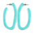 Trendy Mint Acrylic/ Plastic/ Resin Oval Hoop Earrings - 60mm L