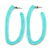 Trendy Mint Acrylic/ Plastic/ Resin Oval Hoop Earrings - 60mm L - view 5