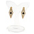 Stunning Crystal Diamond Shape Clip On Earrings In Gold Plated Metal - 32mm Tall - view 5