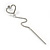 Romantic Clear Crystal Open Heart with Chain Drop Earrings In Silver Tone Metal - 90mm Long - view 6