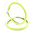 Large Neon Yellow Enamel Hoop Earrings In Silver Tone - 60mm Diameter - view 6