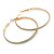 60mm Large Hoop Earrings In Gold Tone Metal with Glitter Effect - view 9