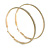 60mm Large Hoop Earrings In Gold Tone Metal with Glitter Effect - view 2