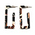 Trendy Square Acrylic Hoop Earrings In Brow/ Black/ Cream - 40mm Long - view 6