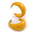 Mustard Yellow Acrylic Half Hoop Earrings - 37mm Diameter