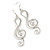 3 Pairs of Musical Note/ Treble Clef Drop Earrings In Silver/ Gold / Rose Gold Tone - 8cm L - view 7