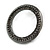 33mm Grey Crystal Circle Stud Earrings In Black Tone Metal - view 4
