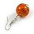 Orange/ Black/ Golden Colour Fusion Wood Bead Drop Earrings with Silver Tone Closure - 40mm Long - view 4