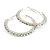 35mm AB Crystal Hoop Earrings In Silver Tone Metal - Medium - view 5