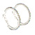 35mm AB Crystal Hoop Earrings In Silver Tone Metal - Medium - view 6