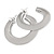 40mm Medium Mirrored Acrylic Hoop Earrings In Silver Tone - view 5