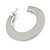 40mm Medium Mirrored Acrylic Hoop Earrings In Silver Tone - view 6