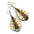 60mm L/Cream/Natural Leaf Shape Sea Shell Earrings/Handmade/ Slight Variation In Colour/Natural Irregularities - view 2
