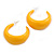Banana Yellow Acrylic Half Hoop Earrings - 40mm D - view 6