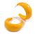 Banana Yellow Acrylic Half Hoop Earrings - 40mm D