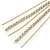 Statement Crystal and Beaded Chain Tassel Long Earrings in Gold Tone - 10cm Long - view 6