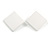30mm Tall/ White Acrylic Square Stud Earrings in Matt Finish - view 2
