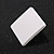 30mm Tall/ White Acrylic Square Stud Earrings in Matt Finish - view 7