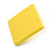 30mm Tall/ Yellow Acrylic Square Stud Earrings in Matt Finish - view 4