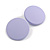 35mm D/ Lilac Acrylic Coin Round Stud Earrings in Matt Finish