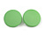 35mm D/ Lime Green Acrylic Coin Round Stud Earrings in Matt Finish - view 2
