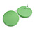 35mm D/ Lime Green Acrylic Coin Round Stud Earrings in Matt Finish - view 4