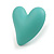 Mint Green Acrylic Heart Stud Earrings (one-sided design) - 25mm Tall - view 4