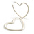 Large White Acrylic Heart Earrings - 70mm Tall - view 2