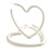 Large White Acrylic Heart Earrings - 70mm Tall - view 5