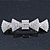 Bridal Wedding Prom Silver Tone Pave-set Diamante 'Bow' Barrette Hair Clip Grip - 85mm Across