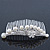 Bridal/ Wedding/ Prom/ Party Rhodium Plated Austrian Crystal Flower & Simulated Pearl Hair Comb/ Tiara - 9cm - view 5