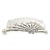 Bridal/ Wedding/ Prom/ Party Rhodium Plated Austrian Crystal Flower & Simulated Pearl Hair Comb/ Tiara - 9cm - view 6