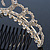 Bridal/ Wedding/ Prom/ Party Gold Plated Swarovski Crystal Hair Comb/ Tiara - 12cm - view 8
