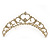 Bridal/ Wedding/ Prom/ Party Gold Plated Swarovski Crystal Hair Comb/ Tiara - 12cm - view 2