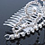 Bridal/ Wedding/ Prom/ Party Rhodium Plated Swarovski Crystal, Simulated Pearl Hair Comb/ Tiara - 10.5cm - view 4