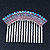 Rhodium Plated Purple/AB Gradient Swarovski Crystal Hair Comb - 60mm - view 5