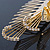 'Calla Lilly' Bridal/ Wedding/ Prom/ Party Gold Plated Clear Swarovski Crystal Floral Hair Comb - 100mm - view 3