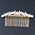 Bridal/ Wedding/ Prom/ Party Gold Plated Clear Crystal, Simulated Pearl Butterfly Hair Comb - 95mm - view 10